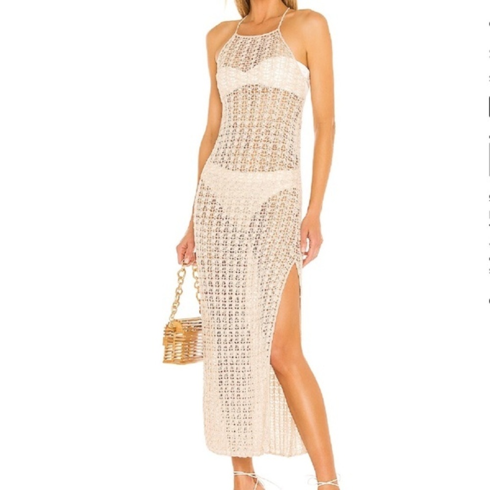 Cult Gaia Demi Knit Dress in Oatmeal